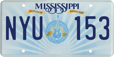 MS license plate NYU153