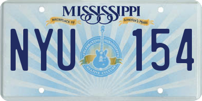 MS license plate NYU154