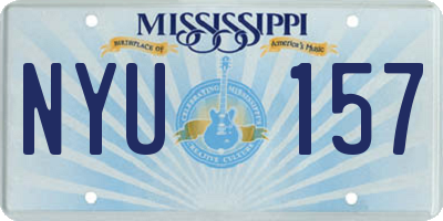 MS license plate NYU157