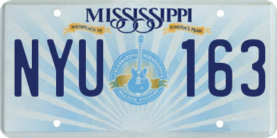 MS license plate NYU163