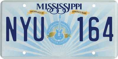 MS license plate NYU164