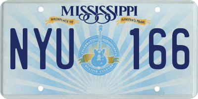 MS license plate NYU166
