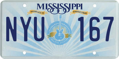 MS license plate NYU167