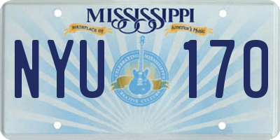 MS license plate NYU170