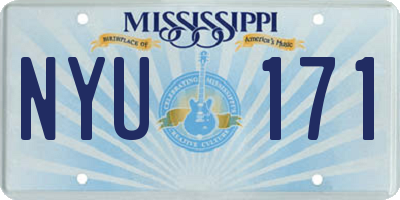 MS license plate NYU171