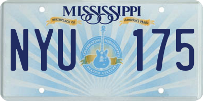 MS license plate NYU175
