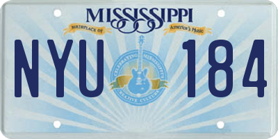 MS license plate NYU184