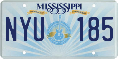 MS license plate NYU185