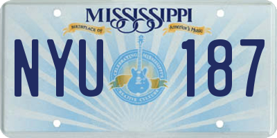 MS license plate NYU187