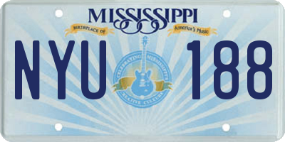 MS license plate NYU188