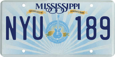 MS license plate NYU189