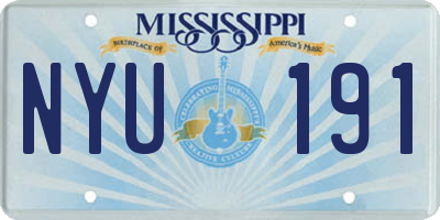 MS license plate NYU191