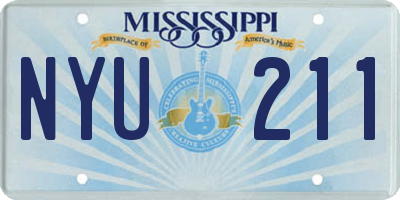 MS license plate NYU211