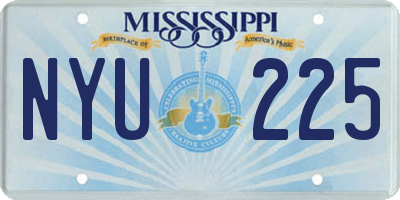 MS license plate NYU225