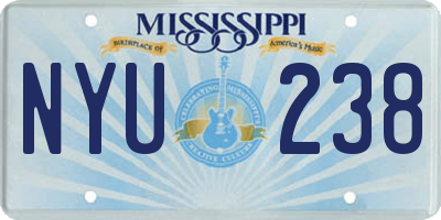 MS license plate NYU238