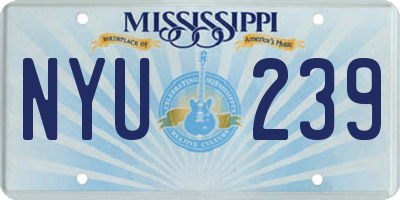 MS license plate NYU239