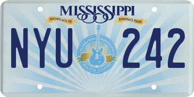 MS license plate NYU242