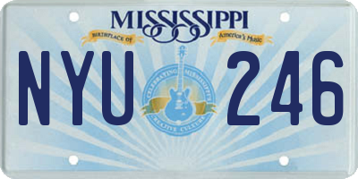 MS license plate NYU246