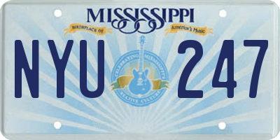 MS license plate NYU247