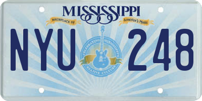 MS license plate NYU248