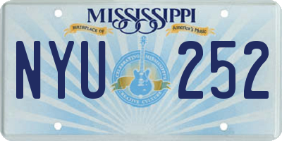 MS license plate NYU252