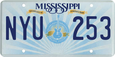 MS license plate NYU253
