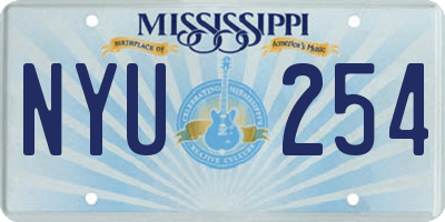 MS license plate NYU254