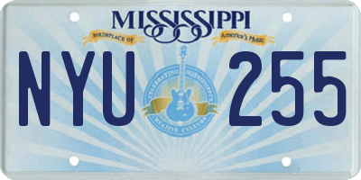 MS license plate NYU255