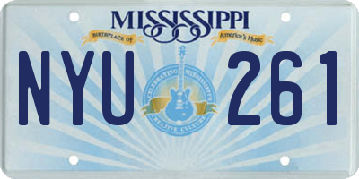 MS license plate NYU261
