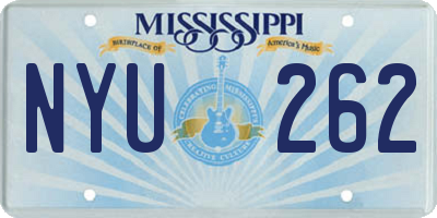 MS license plate NYU262