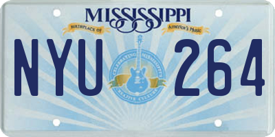 MS license plate NYU264