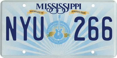 MS license plate NYU266