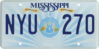 MS license plate NYU270