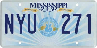MS license plate NYU271