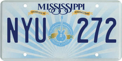 MS license plate NYU272