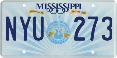 MS license plate NYU273