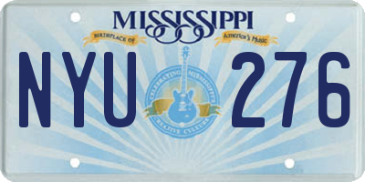 MS license plate NYU276