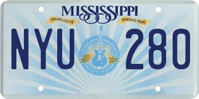 MS license plate NYU280
