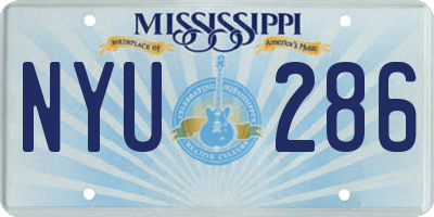 MS license plate NYU286