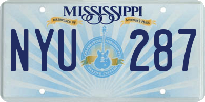 MS license plate NYU287