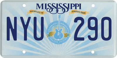 MS license plate NYU290