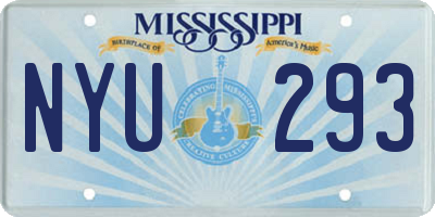 MS license plate NYU293