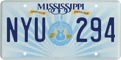 MS license plate NYU294