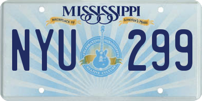 MS license plate NYU299