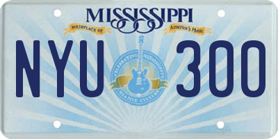 MS license plate NYU300