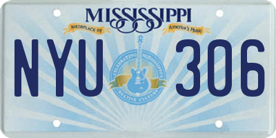 MS license plate NYU306
