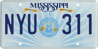 MS license plate NYU311