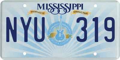 MS license plate NYU319