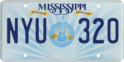MS license plate NYU320