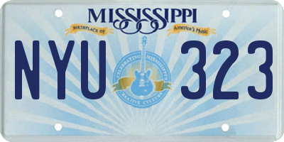 MS license plate NYU323